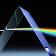 Prism that destructures white light into spectrum