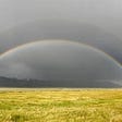 A double rainbow in the San Luis Valley, Colorado.