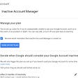 Screenshot of Google Inactive Account Manager