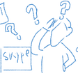 an illustration in which a guy is confused on how to pick among Zoom, Skype, and Google Hangout