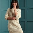 Cable knitted dress