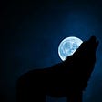 Dog barking at the Moon