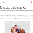 Screen shot of the site being analyzedMaryville University “A Guide to Activism in the Digital Age”