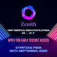 Zenith — first perpetual future and options exchange on the Tezos blockchain
