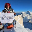 Nims Purja with Project Possible banner — Source: www.theguardian.com
