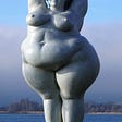 Sculpture in Germany of very beautifully fat woman
