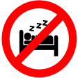 An image of a ‘No sleep’ traffic sign to illustrate post