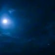 Pale silver-blue light of lone moon in night sky | Check out Lifelog — golifelog.com