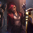 Three skins from League of Legends includes Jayce, Jinx, and Vi, alongside the Arcane series.