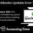 QuickBooks Update Error 1625