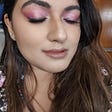 Pink eyeshadow makeup look done by me, inspired by comedian turnt makeup influencer Ankush bahuguna