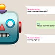 Robot emoji engaging in a WhatsApp-style conversation with a museum website visitor.
