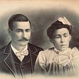Husband and wife portrait circa early 1900s