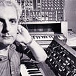 Pictured: Bob Moog with the Minimoog and modular Moog synthesizers. Image: History Center in Tompkins County