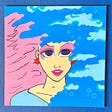 “Dream Jem” 20 by 20 acrylic on canvas by Matthew Krajewski.