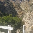 Steep hills and canyon above Pasadena, California.