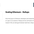 Scaling Ethereum Cover Picture