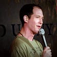 On stage at Stand-Up NY Comedy Club, summer, 2013