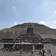A large pyramid at Teotihuacan, Mexico.