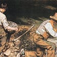 Gustave Courbet, Stone Breakers 1850. Image from The Working Class by Jenny Farrell for article by Larry G. Maguire