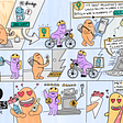 Playful, creative and inspirational storyboard of Glovo’s Vision statement.