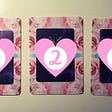 Three tarot pick a card piles