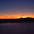 Sunset over Crater Lake. Crater Lake National Park, Oregon, USA.