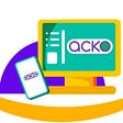 Acko logo and Amazon Smile