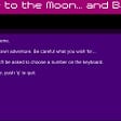The entry screen for the text game I created. Purple-themed with space text styling