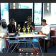 The HackWeek organisation team announcing the winners