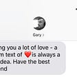 Text Gary V sent me