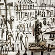 Tools hung on a wall