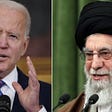 President Joe Biden and Iranian Supreme Leader Ali Khamenei.