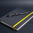 Product photo of a closed journal.