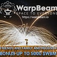 Refferal Bonus activated on https://ico.warpbeam.io