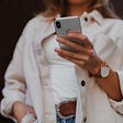 Girl holding a smartphone