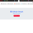 GitHub OAuth app landing page
