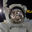 3 Reasons Why Deep Space Travel Is Really Challenging — An image of a lonely astronaut taking a selfie in space with a star behind him. On his visor, one can see reflections of what appears to be a space station. On the empty space beside the astronaut, the following seems to be hand-written: “ALONE!”