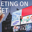Big Led hoardings with popular brand adds Coca Cola, Samsung, tdk vouge representing budgete marketing expense
