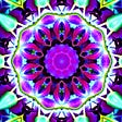 Psychedelic image of purple and green