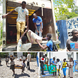 Photos from food distributions. Copyright: Hope for Haiti