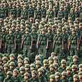 A sea of green; soldiers in a parade