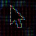 pixelated arrow on computer screen