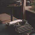 Antique typewriter on a desk