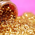gold glitter spilling over