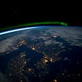 Earth at night from International Space Station. Image credit: NASA