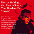 graphic of a vampire and bats with text about the blog