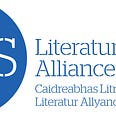 Literature Alliance Scotland logo in blue on a white background.
