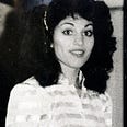 A black and white photo of Firozeh Dehghanpour