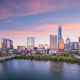 Downtown skyline of Austin, Texas during sunset.